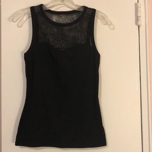 Black Tank with Lace Detail